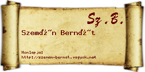 Szemán Bernát névjegykártya